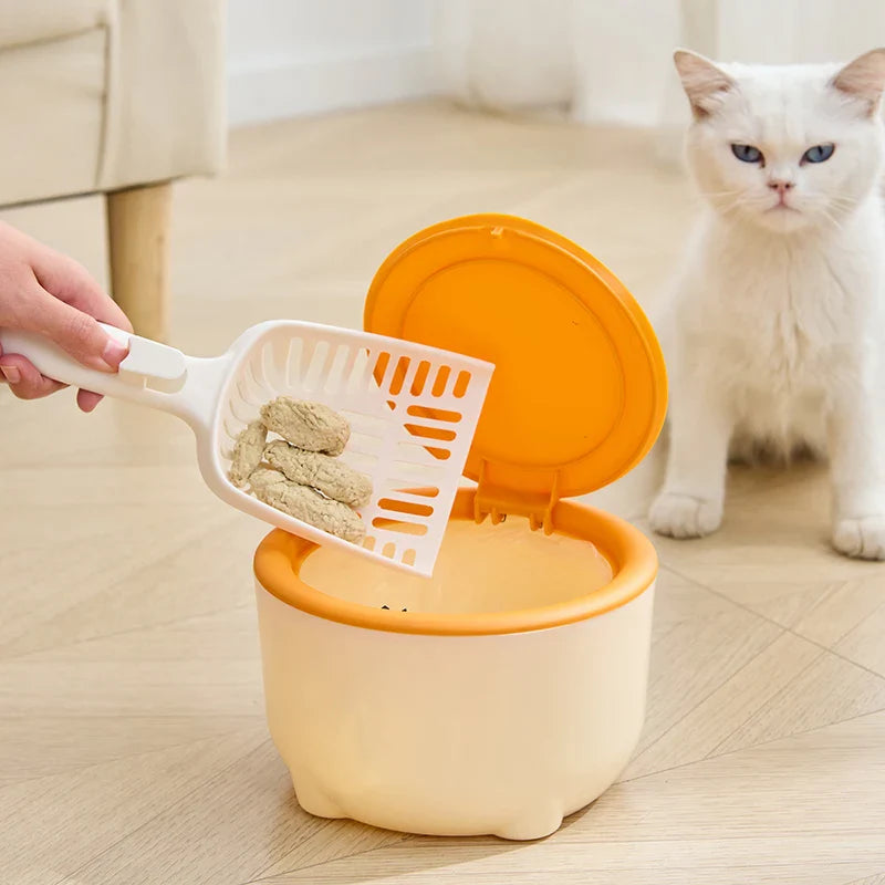 1pc Mini Trash Bin, Small Garbage Can For Desk, Food Waste Bin，Pet cat litter cleaning box，Portable trash can in car