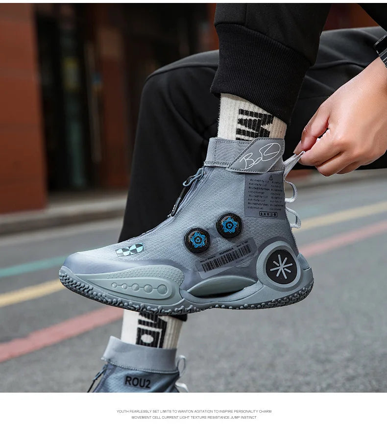 Brand Hip-hop Sneakers Men High-top Men Basketball Shoes Kids Women Designer Basket Boots Fashion Street Style Sports Shoes Male - Premium  from Lizard Vigilante - Just $66.99! Shop now at Lizard Vigilante