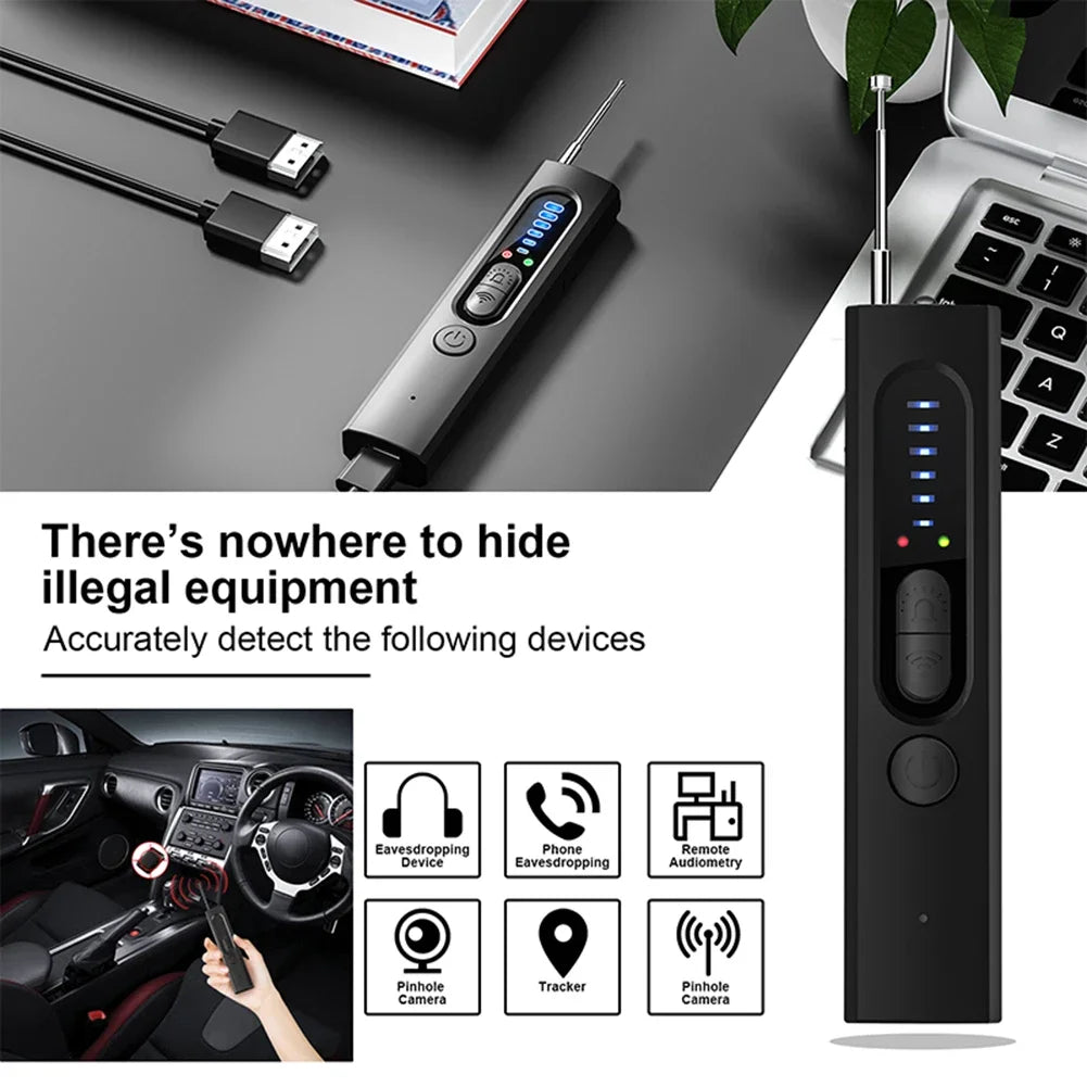 Hidden Camera Detector Anti-Spy Car GPS Tracker Listening Device Bug RF Wireless All Signal Scanner Gadget Security Protection - Premium  from Lizard Vigilante - Just $39.99! Shop now at Lizard Vigilante