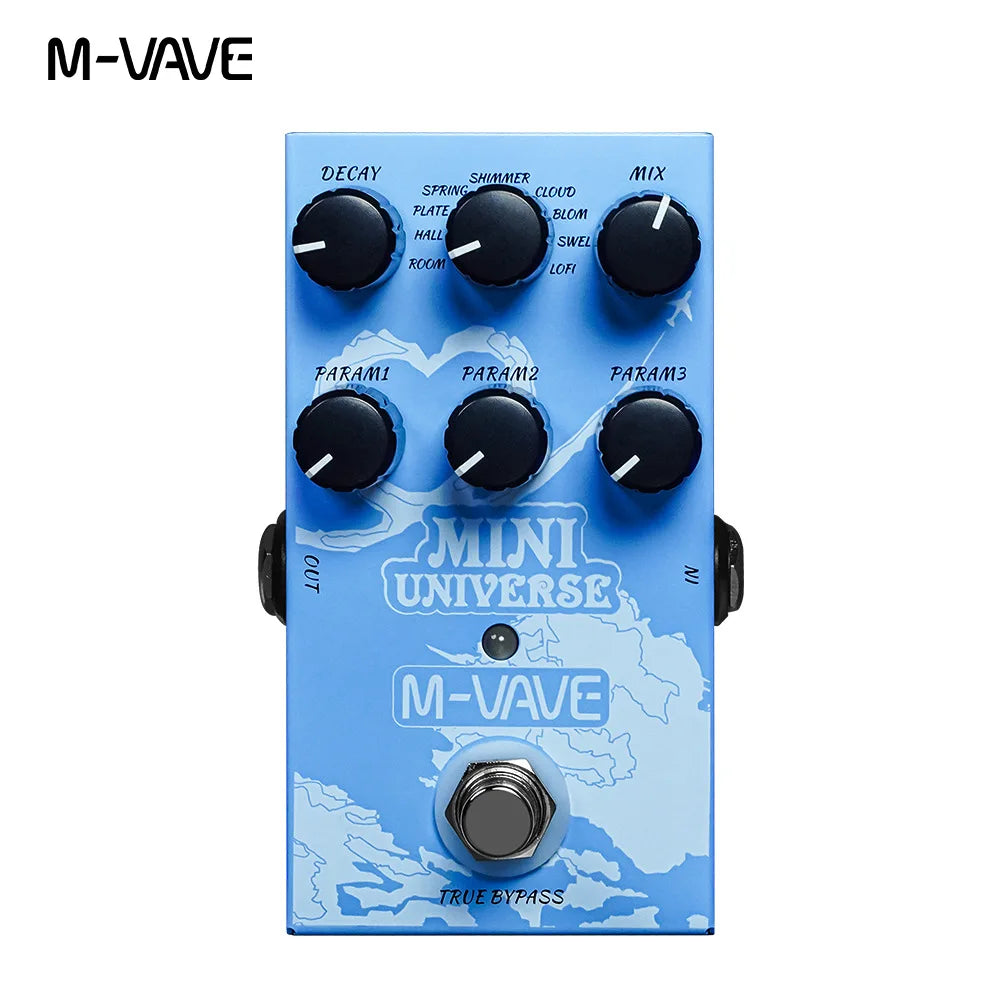 Easy To Use, M-VAVE Mini Universe Electric Guitar Digital Reverb Effects Pedal True Bypass Design Metal Case 9 Reverb Tones Effect Pedals - Premium guitar effects from Lizard Vigilante - Just $58.88! Shop now at Lizard Vigilante