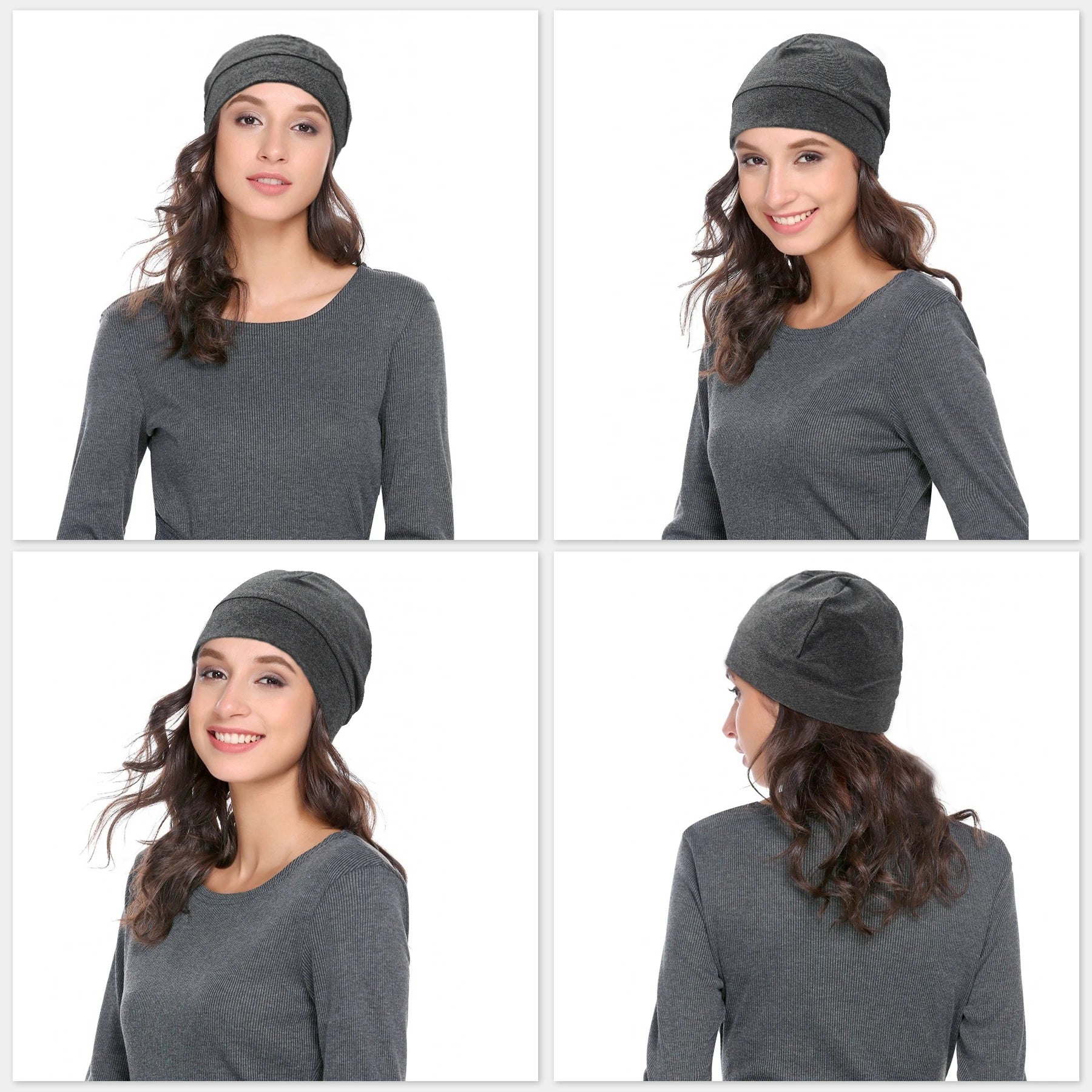 Unisex Cotton Skull Caps Lightweight Beanie Sleep Hats Sweat Wicking Cycling Running Hat Helmet Liner - Premium  from Lizard Vigilante - Just $18.99! Shop now at Lizard Vigilante