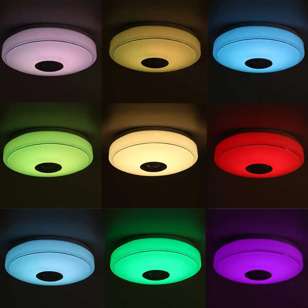 Smart LED Ceiling Light with Bluetooth Speaker – 200W RGB Dimmable Modern Ceiling Lamp for Bedroom, Kitchen, and Living Room - Premium  from Lizard Vigilante - Just $62.99! Shop now at Lizard Vigilante