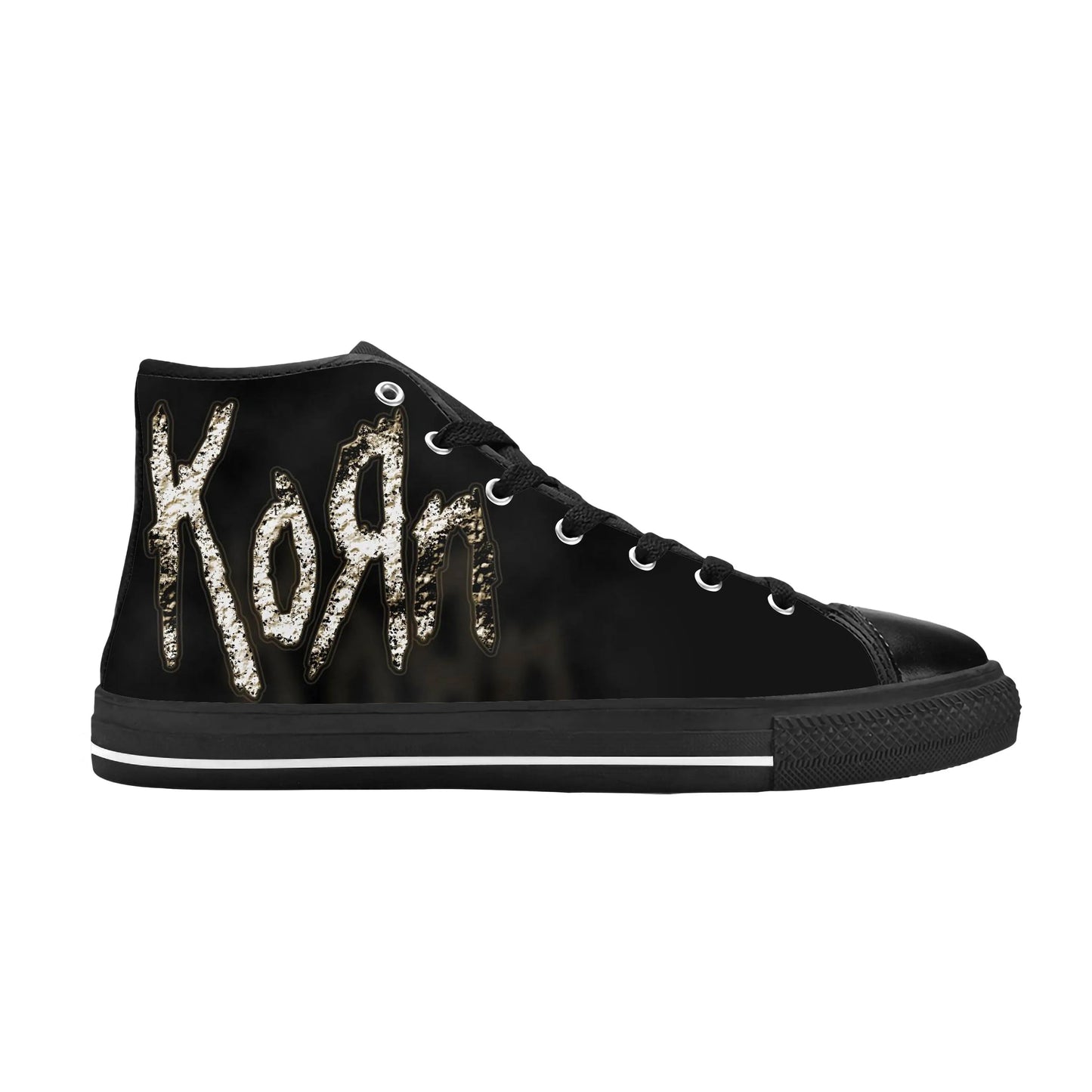 Korn 3D Print High Top Sneakers – Metal Rock Band Canvas Shoes for Men & Women | Comfortable, Breathable, and Stylish - Premium shoes from Lizard Vigilante - Just $48.88! Shop now at Lizard Vigilante