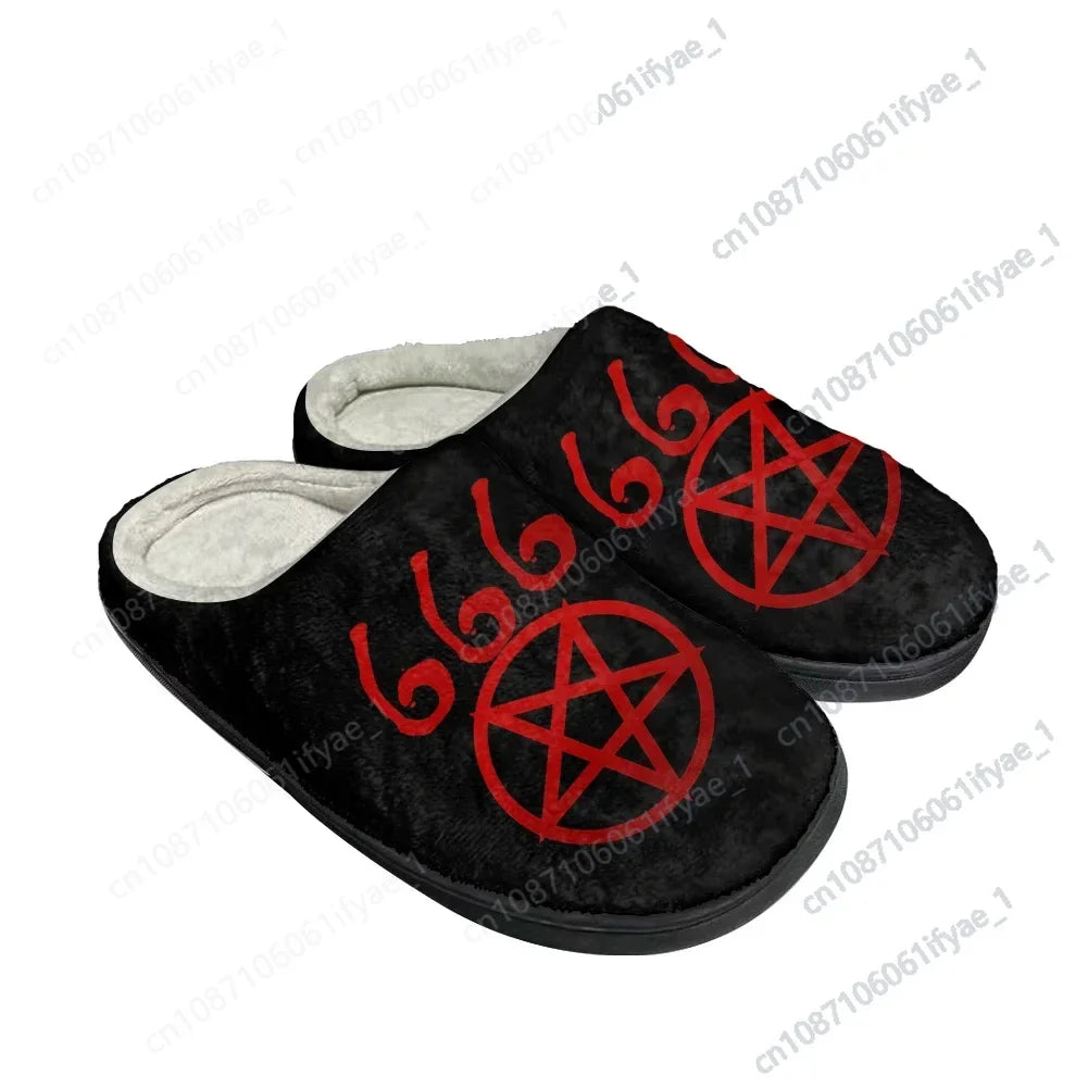 Hot Pentagram Slippers Warm Your Toes Until You Get There Fashion Cotton Mens Womens Sandals Plush Casual Shoes Thermal Comfortable Slipper - Premium slippers from Lizard Vigilante - Just $32.99! Shop now at Lizard Vigilante