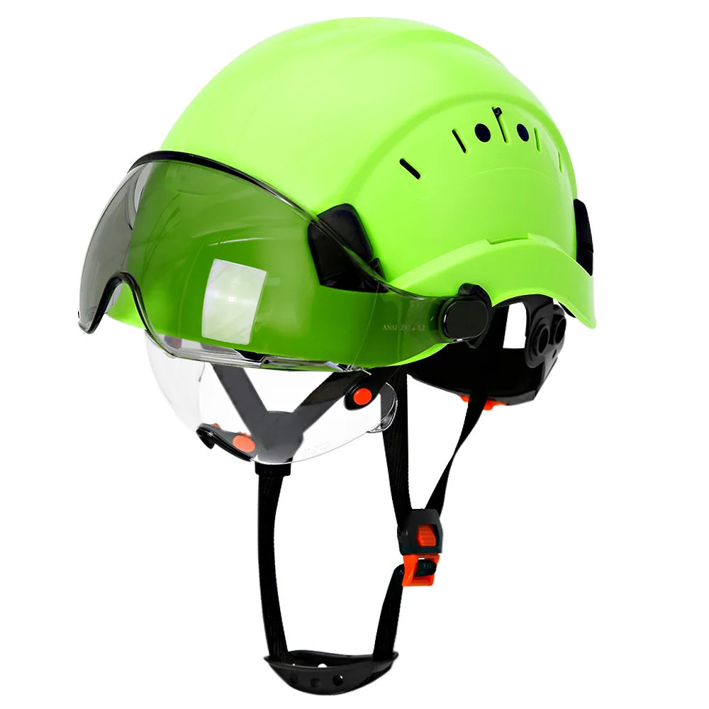 CE-Certified Construction Safety Helmet with Built-In Visor Goggles – ANSI Industrial ABS Hard Hat for Engineers - Premium  from Lizard Vigilante - Just $53.88! Shop now at Lizard Vigilante