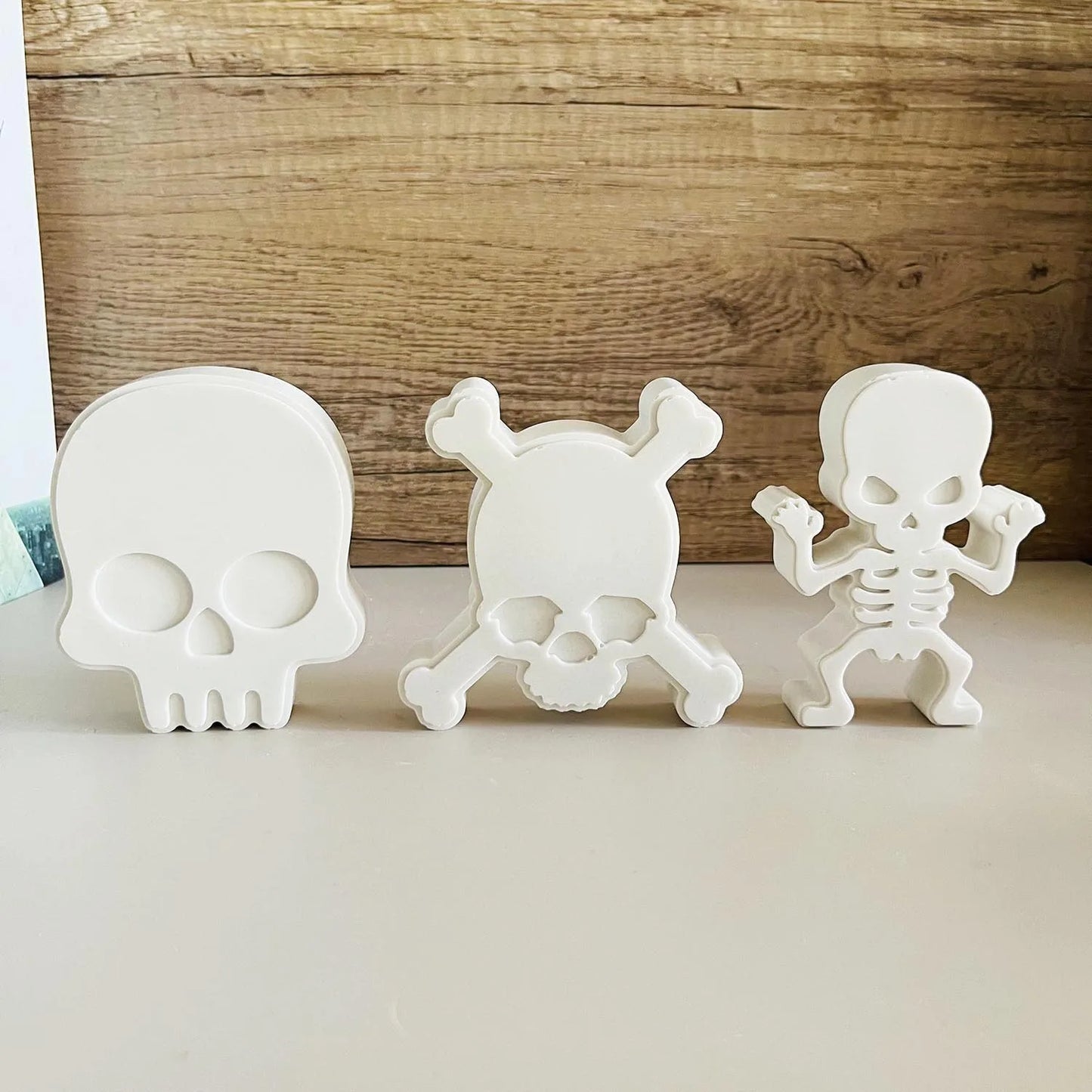 Halloween Decoration Diy Mold Skeleton Bat Mask Jack Ghost Silicone Mould Car Aromatherapy Plaster Doll Pinch Molds