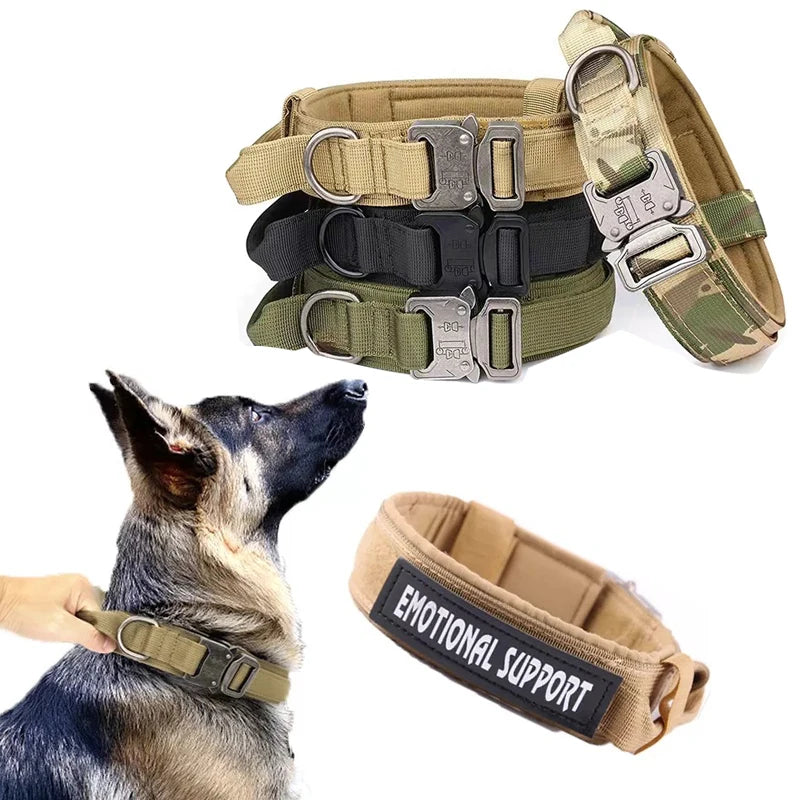 Tactical Police Dog Collar – Adjustable Durable Nylon for Medium & Large Breeds - Premium dog collar from Lizard Vigilante - Just $24.88! Shop now at Lizard Vigilante