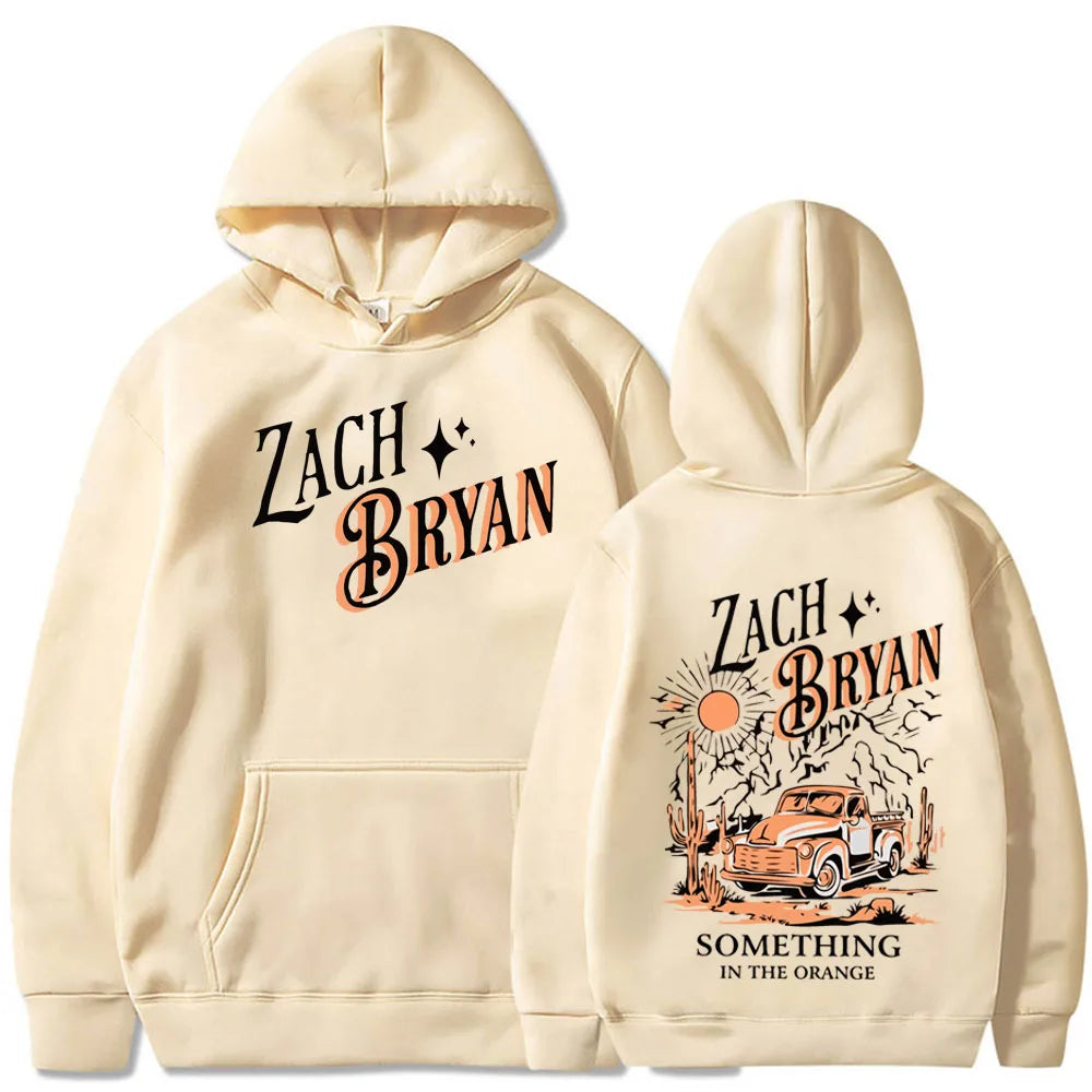 Zach Bryan "Something In The Orange" Hoodie – Western Country Music Inspired Pullover Sweatshirt for Men & Women, Cozy Fleece Hooded Top - Premium hoodie from Lizard Vigilante - Just $48.88! Shop now at Lizard Vigilante