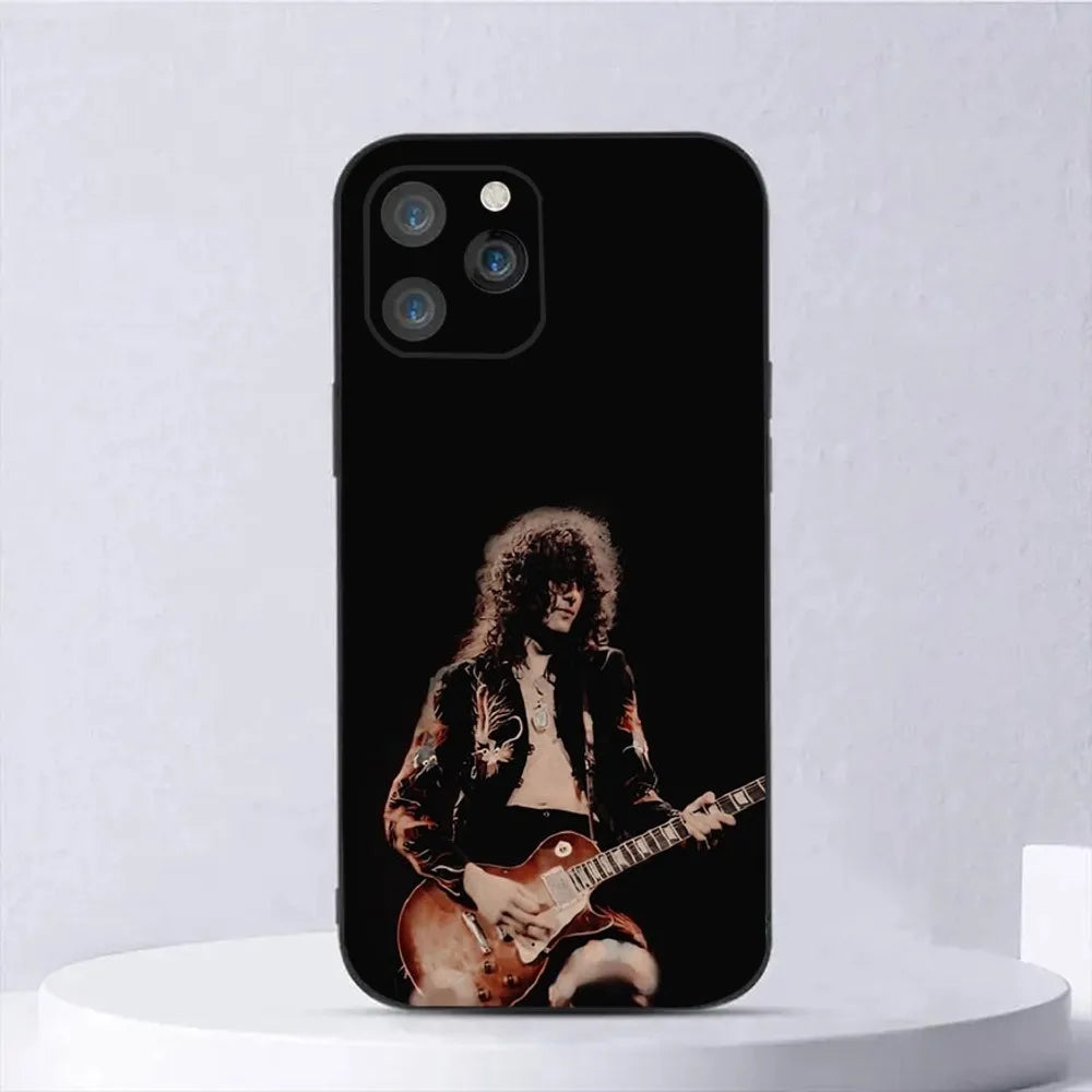 Led Zep Phone Case For iPhone 15, 14, 13, 12, 11, Plus, Pro Max ,XS, X, XR, SE, Mini, 8, 7 Soft Silicone Zeppelin Black Cover - Premium cell phone case from Lizard Vigilante - Just $19.77! Shop now at Lizard Vigilante