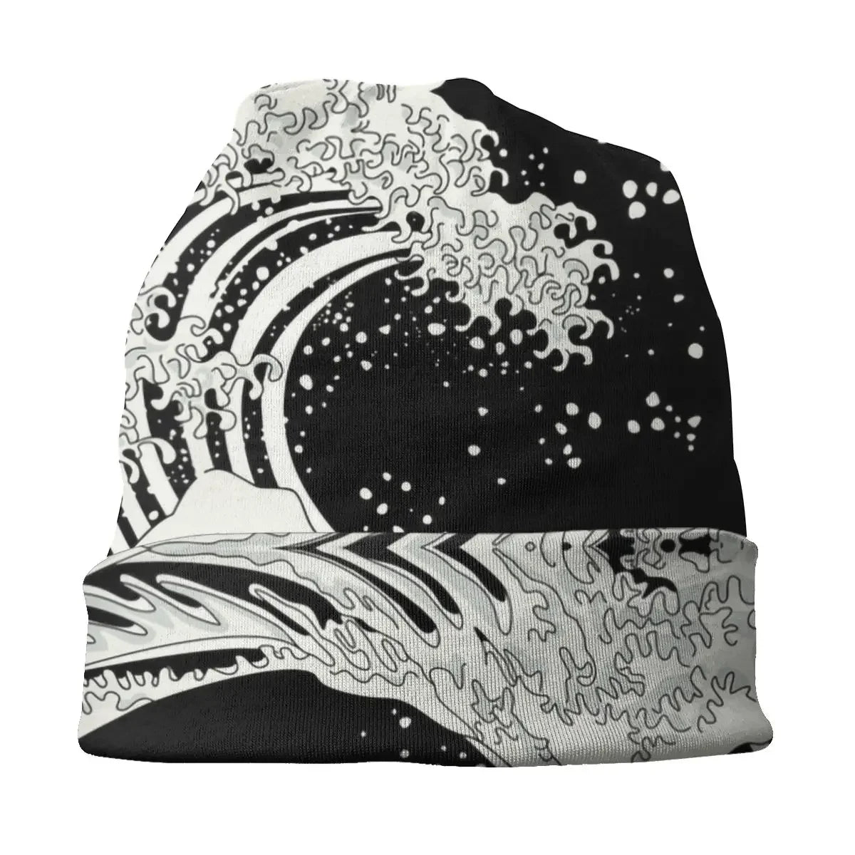 Unisex The Great Wave Off Kanagawa Beanie – Japanese Ukiyo-e Knit Cap for Casual Street Style - Premium beanies from Lizard Vigilante - Just $23.88! Shop now at Lizard Vigilante