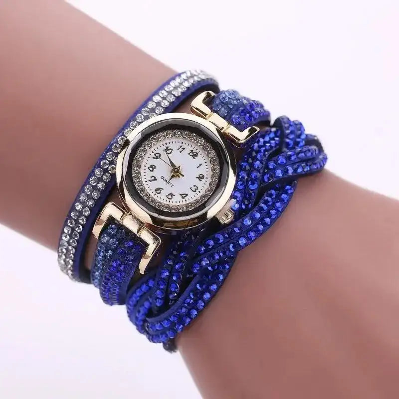 Long Strap Leather Watch Women Casual Rhinestone Dress Watch Ladies Bracelet Wristwatch Clock Relogios Feminino Reloj Mujer 2024