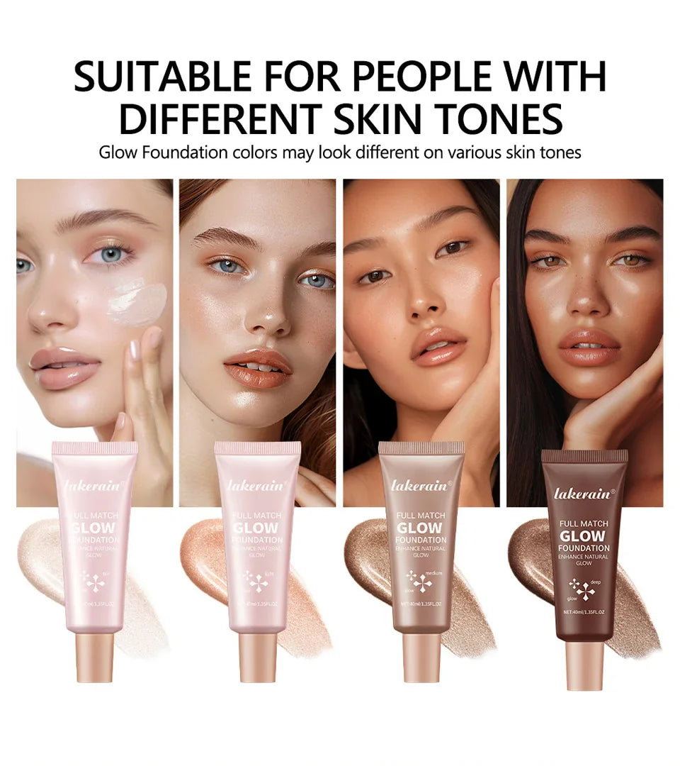 4 Colors Moisturizing Glow Foundation Liquid Long Lasting Natural Lightweight base Multi-purpose Illuminator Highlight Cream
