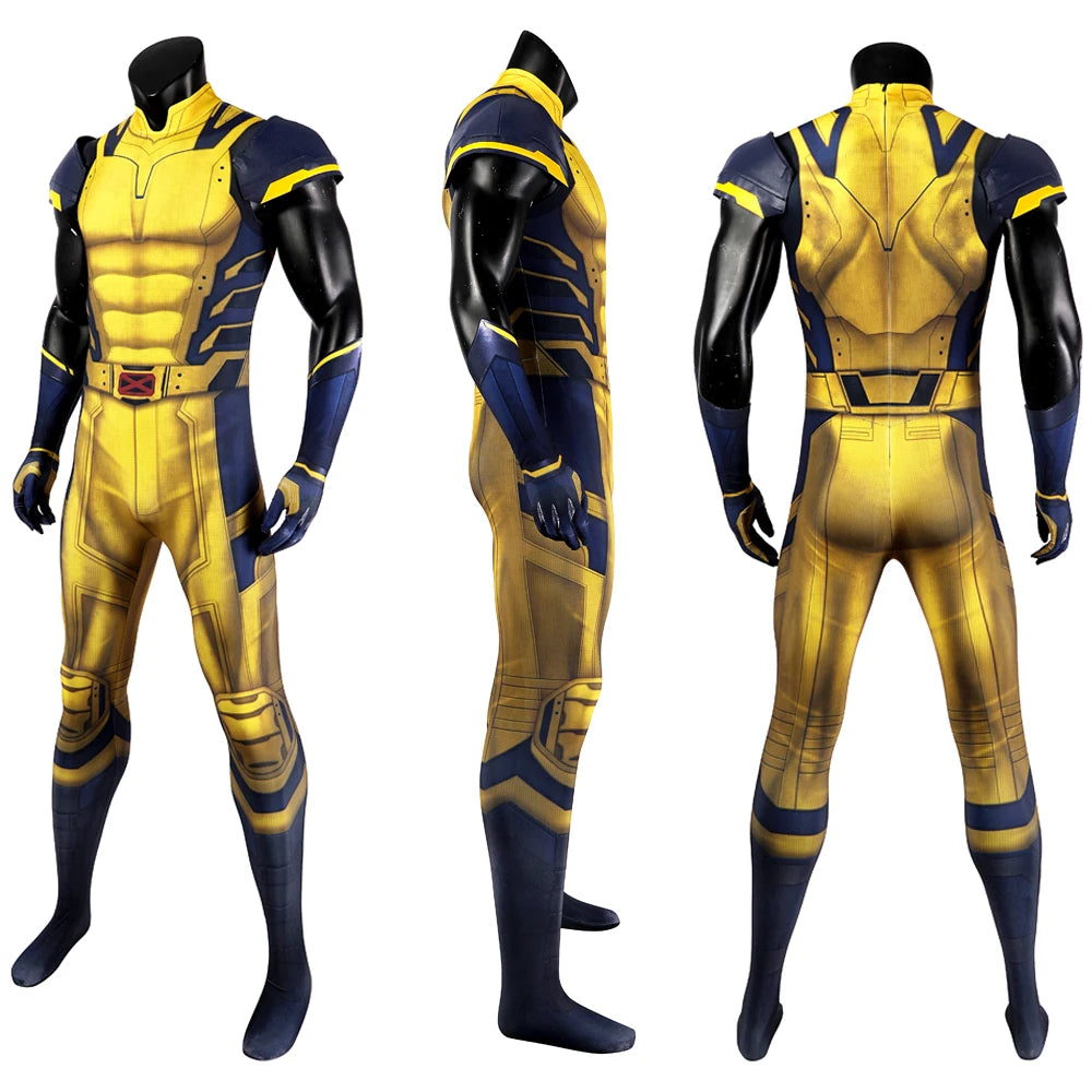 Wolverine Cosplay Costume James Howlett Jumpsuit Shoulder Armor Set 3D Printing Zentai Bodysuit Superhero Halloween Man Outfit - Premium Cosplay Costumes from Lizard Vigilante - Just $64.99! Shop now at Lizard Vigilante