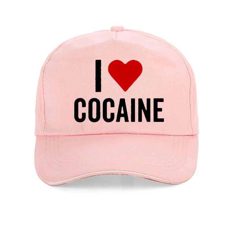 Funny I Love Cocaine Graphic Baseball Cap Cotton Summer Style Men Golf Snapback Hats Adjustable Unisex Trucker Hat Gorras - Premium Hat from Lizard Vigilante - Just $23.99! Shop now at Lizard Vigilante