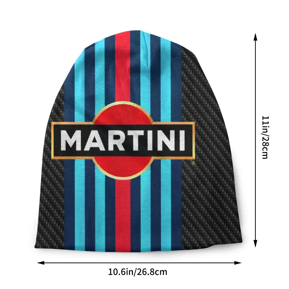 Martini Carbon Cool: Ultra-Thin Racing Skullies for Men & Women - Premium unisex beanie from Lizard Vigilante - Just $20.88! Shop now at Lizard Vigilante