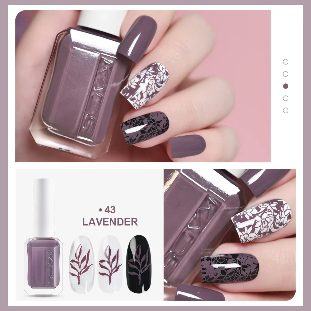 11ml Nail Stamping Polish Gold Silver Colorful Varnishes Lacquers Printing Image Stamp Plate Manicure DIY Salon Stamper Tool