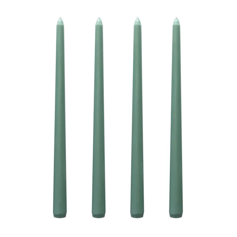 30CM Taper Candle 4 Pack - Home Interior Long Burning Dripless and Smokeless Candles Unscented - Valentines Candles for Home