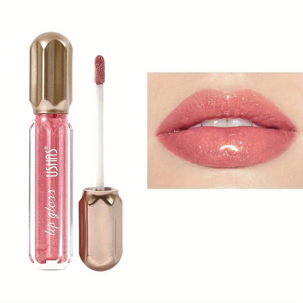 6 Color Mirror Pearl Lip Gloss Waterproof Long Lasting Moisturizing Liquid Lipstick Shimmery Glitter Lip Gloss Women Lip Makeup