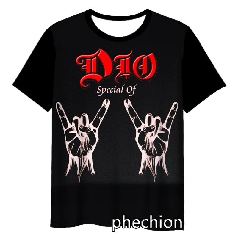 DIO Rock Metal God Rock 3D Print Short Sleeve T-Shirt Rest In Peace RIP Casual Hip Hop Summer T Shirt Tops - Premium  from Lizard Vigilante - Just $24.99! Shop now at Lizard Vigilante