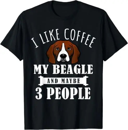 I Like Coffee My Beagle And Maybe 3 People Beagle Pup Dog Lover Gift T-Shirt - Premium T-Shirt from Lizard Vigilante - Just $21.99! Shop now at Lizard Vigilante