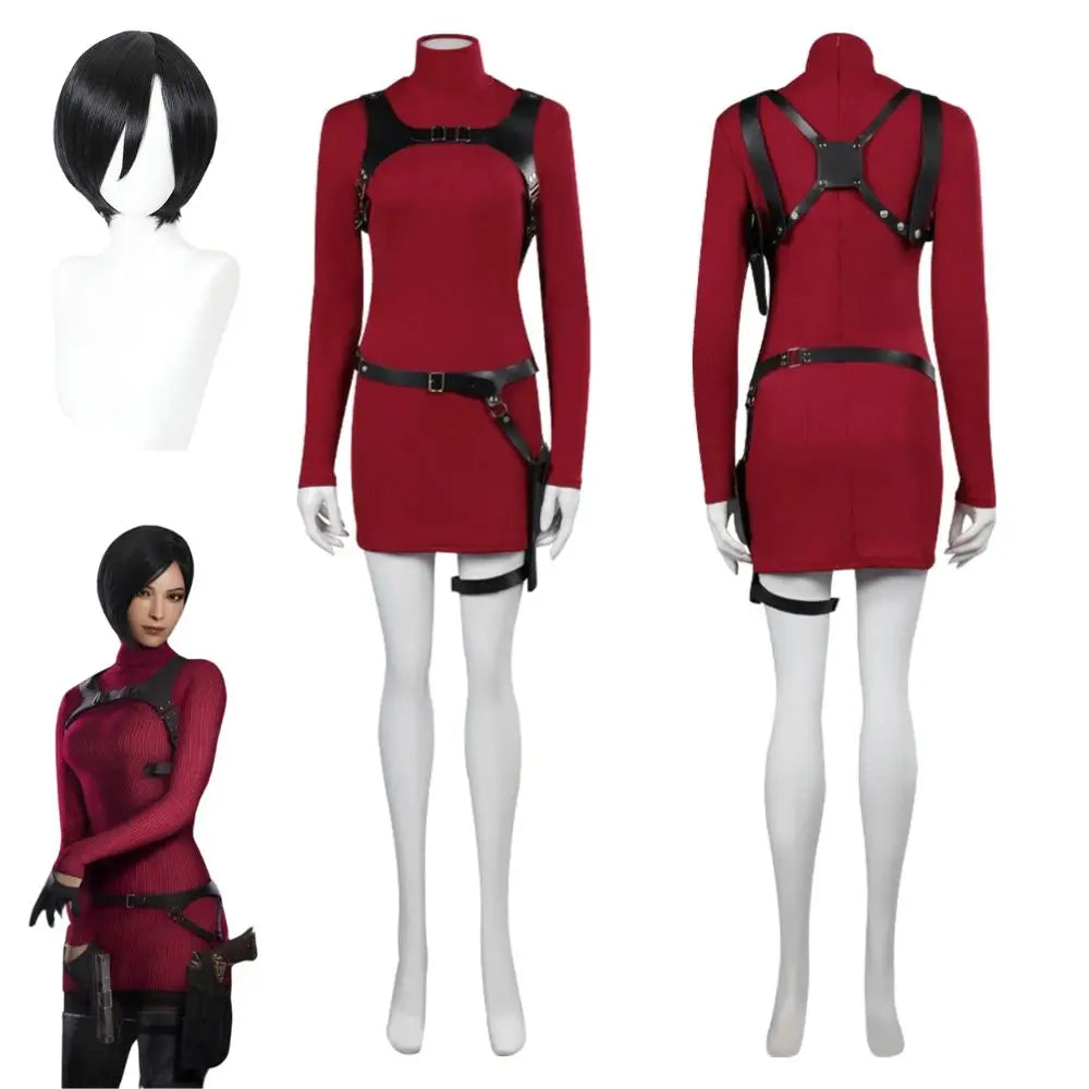 Female Resident 4 Cosplay Costume Ada Wong Dress Belt Outfits Fantasia Halloween Carnival Disguise Suit For Adult Women Girls - Premium costume from Lizard Vigilante - Just $28.99! Shop now at Lizard Vigilante