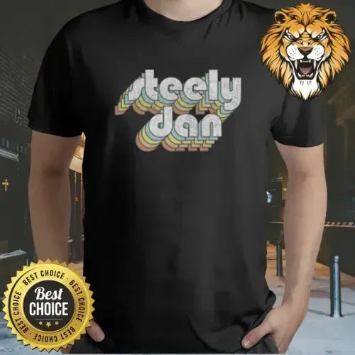 Steely Dan 80s T-Shirt: Classic Retro Design - Premium t-shirt from Lizard Vigilante - Just $26.88! Shop now at Lizard Vigilante