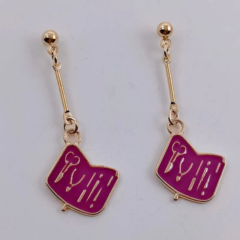 Creative nail salon art nail polish enamel earrings ladies girls gifts