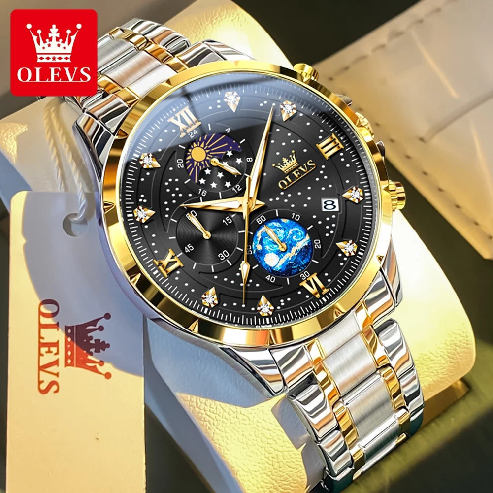 OLEVS 9807 Men's Luxury Watch - A Celestial Timepiece - Premium watches from Lizard Vigilante - Just $55.99! Shop now at Lizard Vigilante