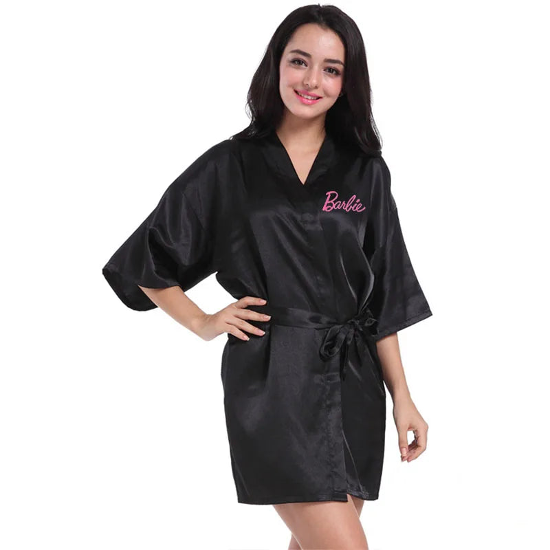 Sexy Waist Belted Barbie Nightgown for Women – Comfortable & Versatile Flannel Cardigan, Large Size, Thin & Elegant - Premium T-shirt from Lizard Vigilante - Just $29.88! Shop now at Lizard Vigilante