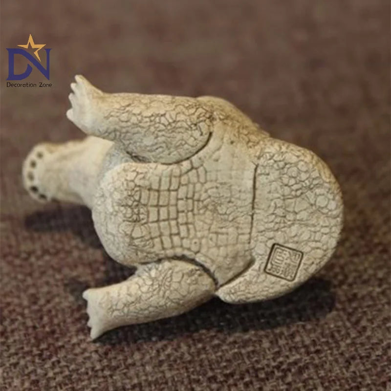 Cute And Lovely Small Crocodile Garden Statue Durable Art Figurine For Backyard Parks Creative Animals Sculpture Home Decoration