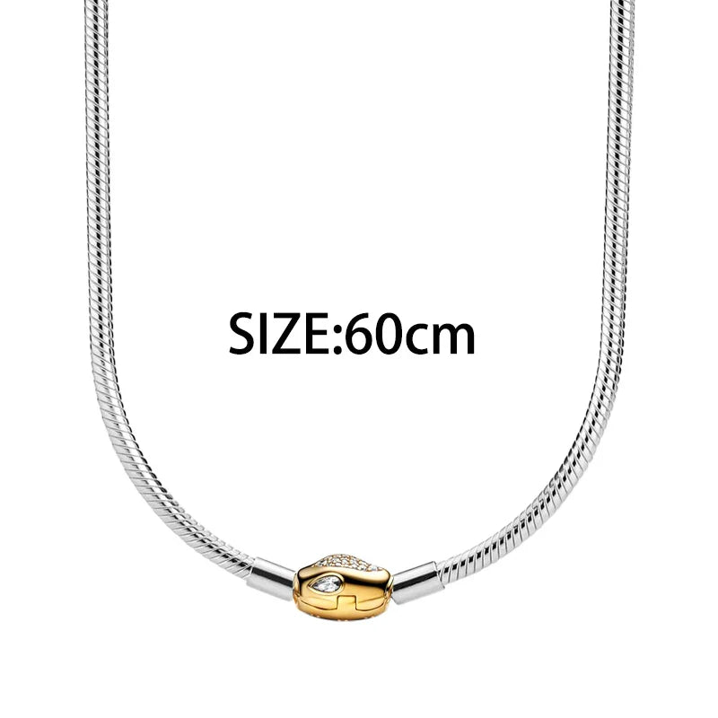 925 Silver Valentine's Day Snake Year Series Pendant Suitable for 925 Sterling Silver Original Women's Bracelet DIY Jewelry Gift