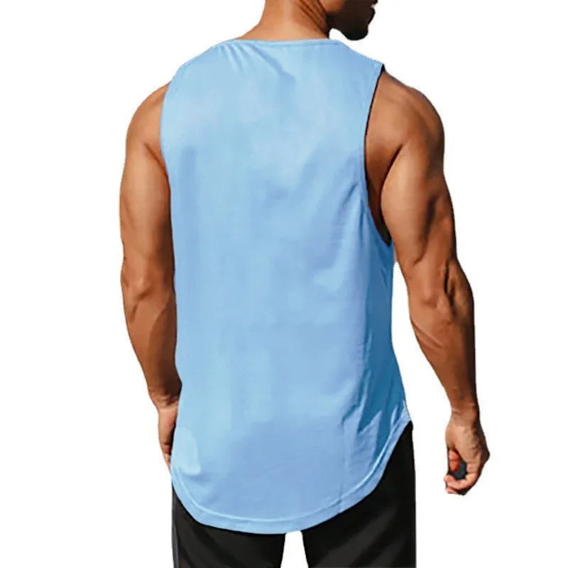 Summer Men's Gym Tank Top Fitness Training Clothing Quick-drying Loose Bodybuilding Sleeveless Shirt Men Fashion Basketball Vest - Premium  from Lizard Vigilante - Just $13.99! Shop now at Lizard Vigilante
