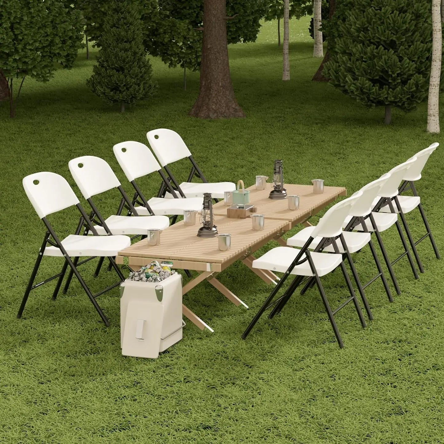 10-Pack Heavy Duty 650 lb Capacity Folding Chairs with Reinforced Steel Frame - Durable Plastic Seating for Indoor & Outdoor Events - Premium folding chairs from Lizard Vigilante - Just $388.88! Shop now at Lizard Vigilante