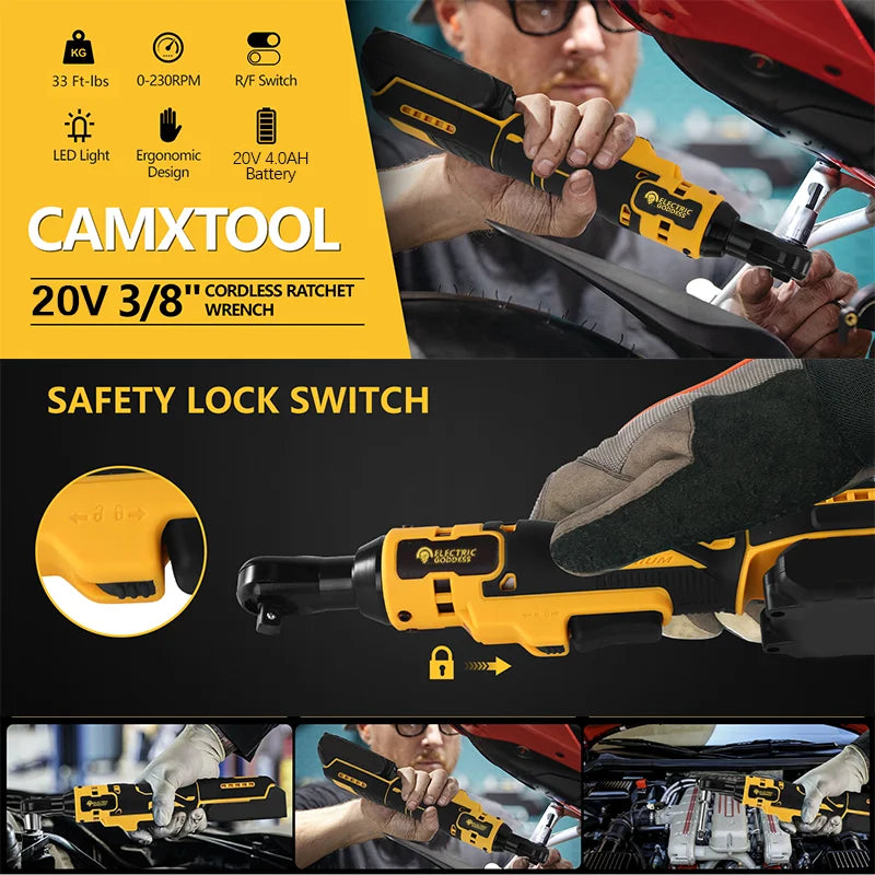 Electric Goddess 20V Cordless Ratchet Wrench – Precision Impact Torque Power Tool for DIY Champions, Compatible with Dewalt Batteries - Premium wrench from Lizard Vigilante - Just $88.88! Shop now at Lizard Vigilante