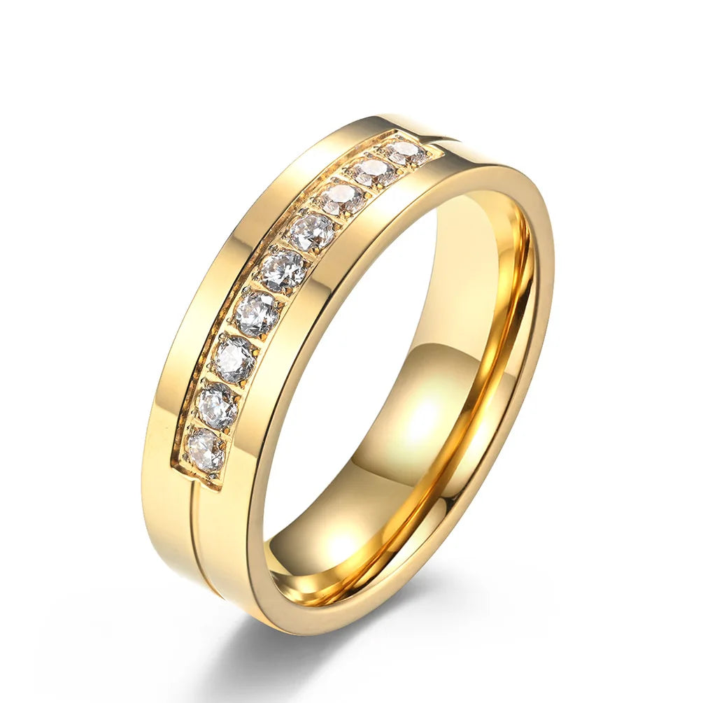 The Immortal 6mm CZ Gold Eternity Ring – Stainless Steel Drip for the Fearless - Premium ring from dsers - Just $3.99! Shop now at Lizard Vigilante
