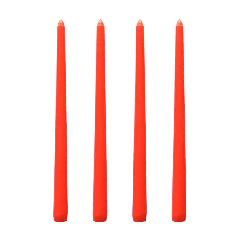 30CM Taper Candle 4 Pack - Home Interior Long Burning Dripless and Smokeless Candles Unscented - Valentines Candles for Home