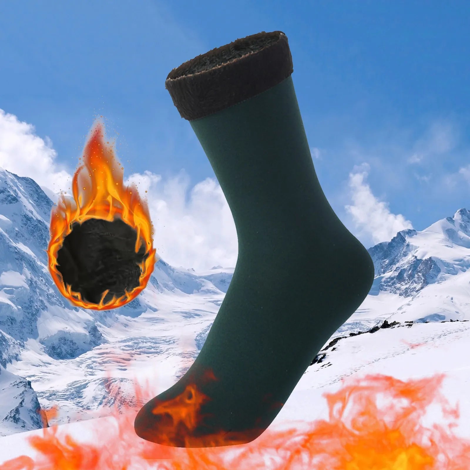 Winter Warm Thermal Socks for Men and Women | Extra Thick Insulated Heated Crew Boot Socks for Extreme Cold Weather - Premium socks from Lizard Vigilante - Just $12.88! Shop now at Lizard Vigilante