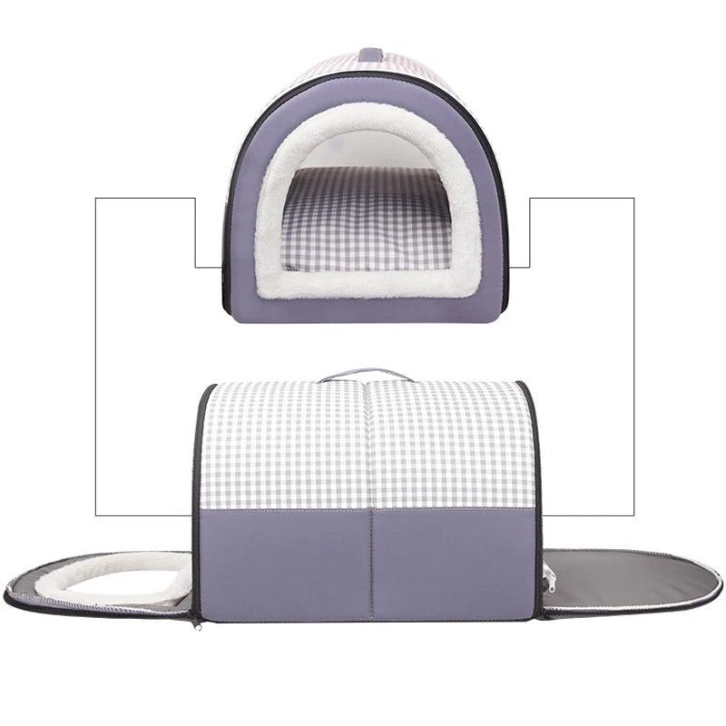 Pet Dog House Soft Cozy Pet Sleeping Bed for Small Medium Dogs Cats Foldable Removable Puppy Nest Portable Kennel Pet Supplies - Premium pet bed from Lizard Vigilante - Just $24.99! Shop now at Lizard Vigilante