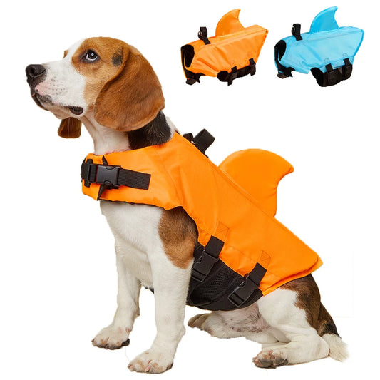 Shark Dog Life Jacket Enhanced Buoyancy Small Dogs Swimming Clothes Safety Vest with Handle - Premium dog supplies from Lizard Vigilante - Just $19.99! Shop now at Lizard Vigilante