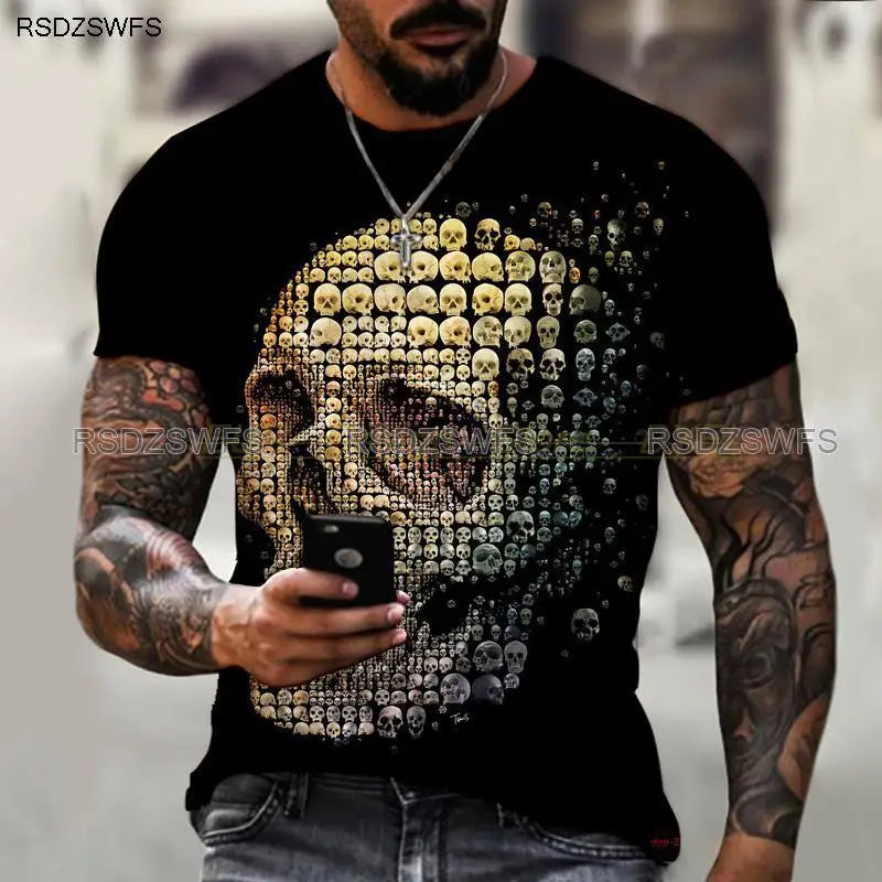 Crimson Reverie - Skull Rose 3D Print Tee – Wear the Dark Romance - Premium tee from Lizard Vigilante - Just $46.99! Shop now at Lizard Vigilante