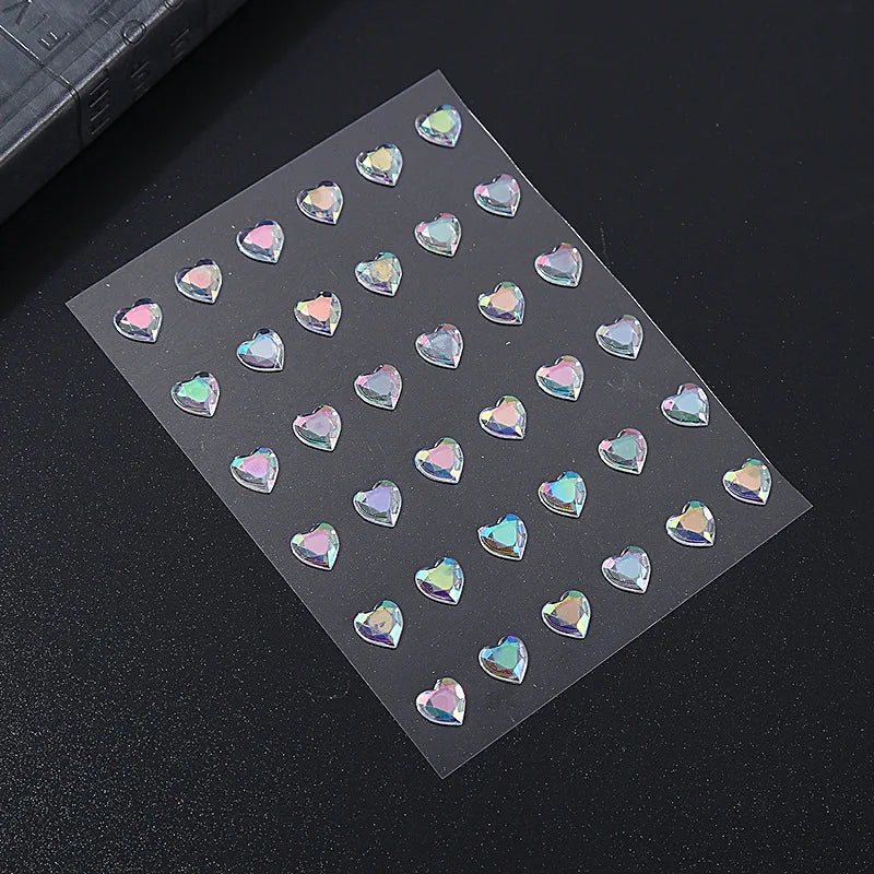 DIY Bright Diamond Rhinestone Stickers – Self-Adhesive Crystal Pearl Eye Makeup for Stage & Party Glam - Premium stickers from Lizard Vigilante - Just $14.99! Shop now at Lizard Vigilante