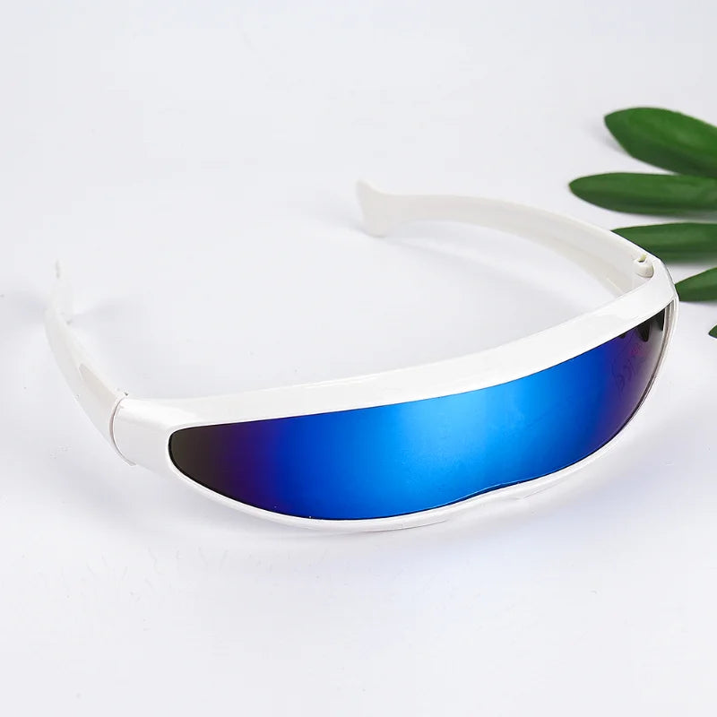 CYBERPUNK VIGILANTE: Futuristic Cyclops Laser Visor Shades – UV400, Mirrored, Sci-Fi Streetwear Eyewear - Premium shades from Lizard Vigilante - Just $8.99! Shop now at Lizard Vigilante