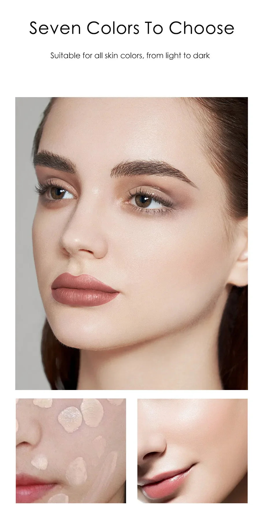 TLM TUM Liquid Foundation Cream Professional Full Coverage Face Concealer Waterproof Makeup Base Brighten Cover Dark Circles30ML