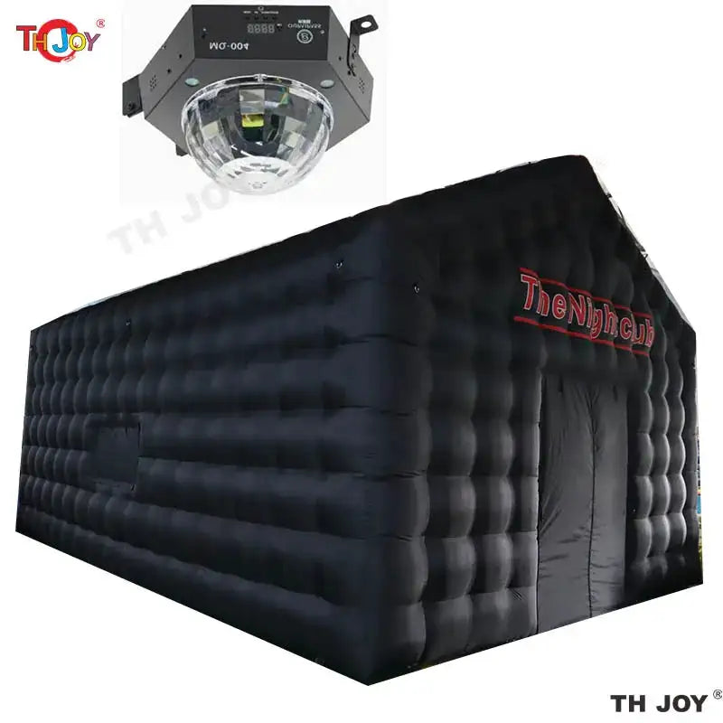 7x5m Disco Light N Fog Machine Black Cube Blow Up Bar Tent Inflatable Nightclub Portable Inflatable Party Tent Free Air Shipping
