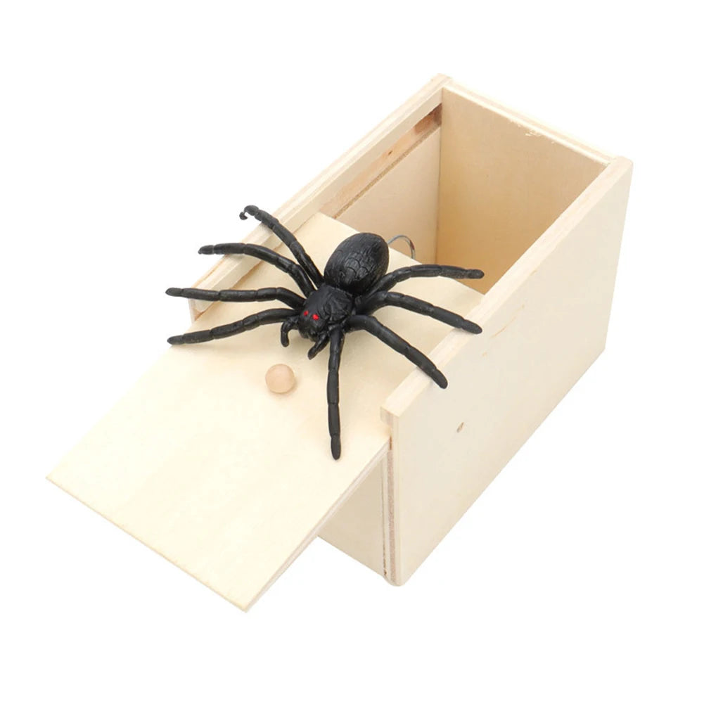 Spider Wooden Fun  Prank Box Surprise Happy Box Gags Practical Joke Scare Toys Novelty Halloween Gifts for Friends DROPSHIPPING - Premium prank gift from Lizard Vigilante - Just $13.99! Shop now at Lizard Vigilante