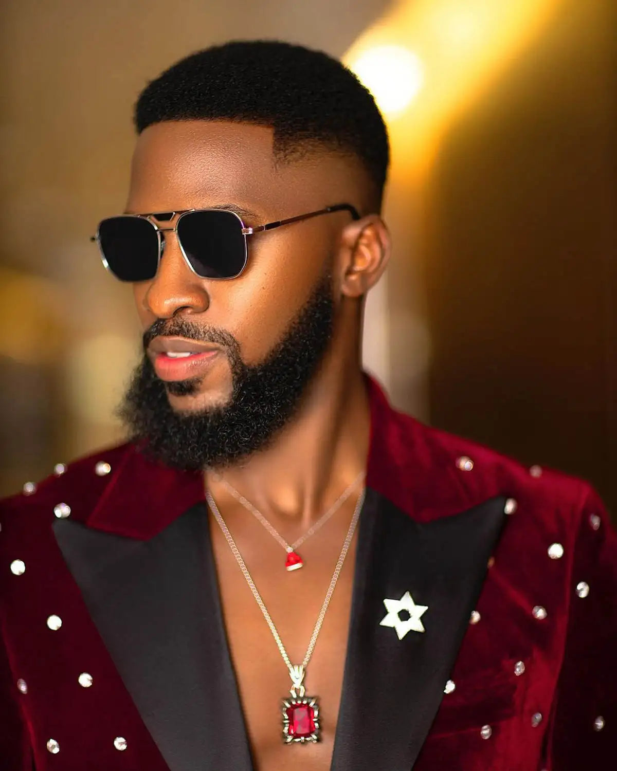 “Crystal Hitman” Men’s Peak Lapel Tuxedo — 2-Piece Custom Crystal Flannel Suit for Rock Weddings & Red Carpet Mayhem