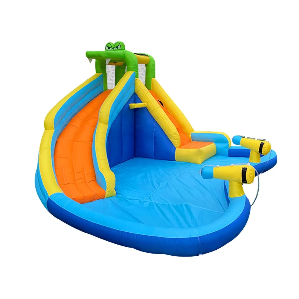 Joy Crocodile Inflatable Water Slide & Rock Climbing Amusement Park – Indoor/Outdoor Adventure Toy for Kids – With Blower & Repair Kit – Epic Fun for Ages 2+ - Premium bounce house from Lizard Vigilante - Just $669.99! Shop now at Lizard Vigilante