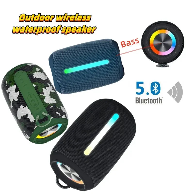 Super Powerful Wireless 5.3 Bluetooth Speaker RGB Light Caixa De Som Enhanced Bass IPX6 Waterproof Subwoofer 3D Stereo Sound Box