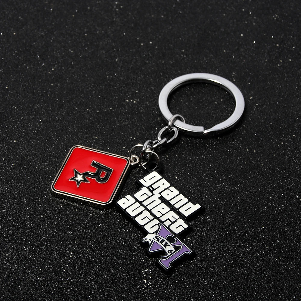 New Style Game PS4 GTA5 Keychain – Grand Theft Auto V Multi Pendant Keyring - Premium keychain from Lizard Vigilante - Just $12.99! Shop now at Lizard Vigilante