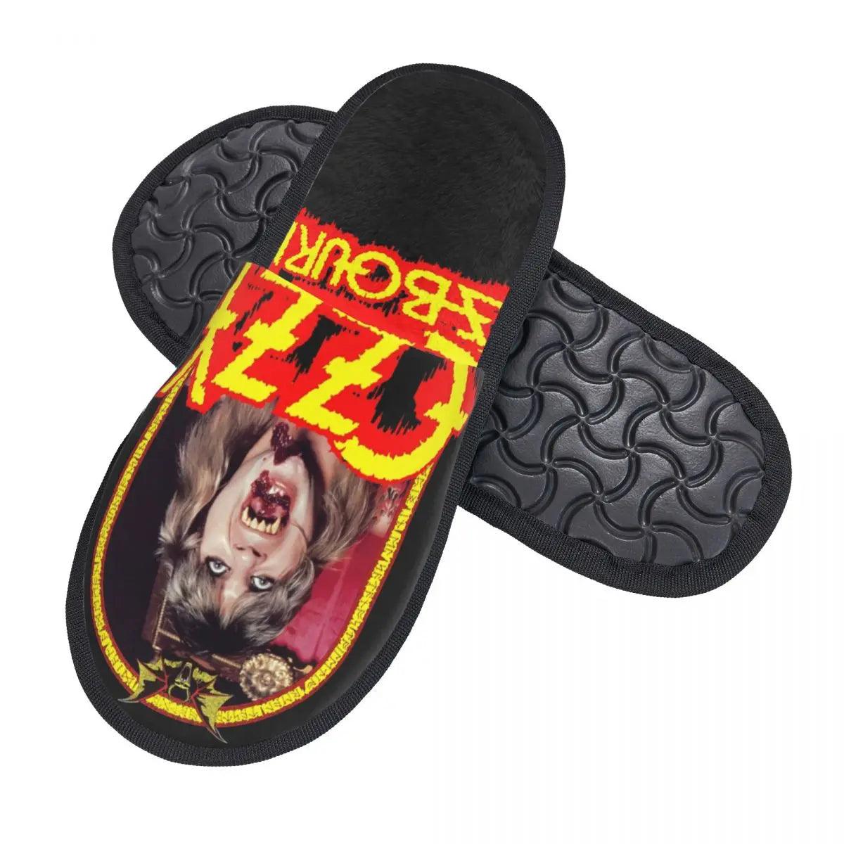 Custom Ozzy Osbourne British Rock Heavy Metal Singer Comfy Scuff With Memory Foam Slippers Women Spa House Shoes - Premium  from Lizard Vigilante - Just $17.99! Shop now at Lizard Vigilante